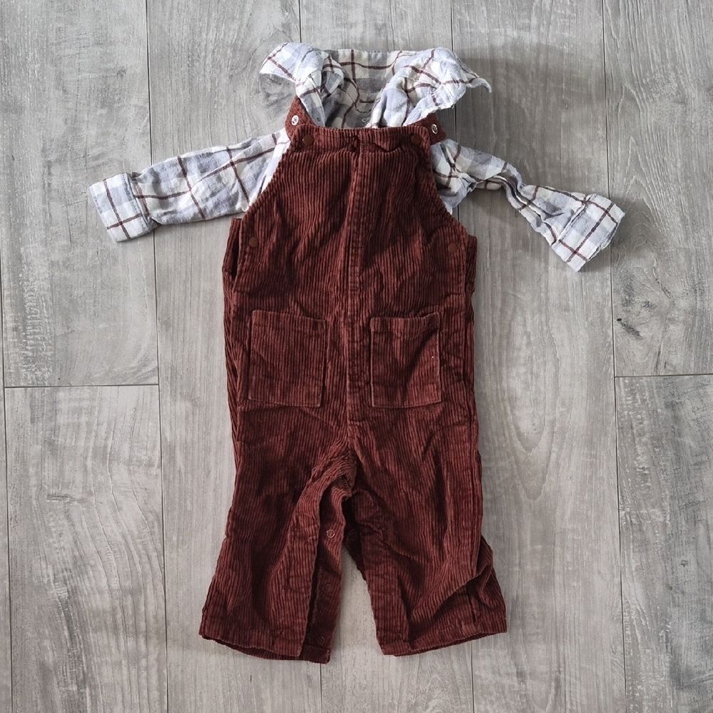 Toddler Rust Corduroy Overalls - Kids Bottoms 6-9m